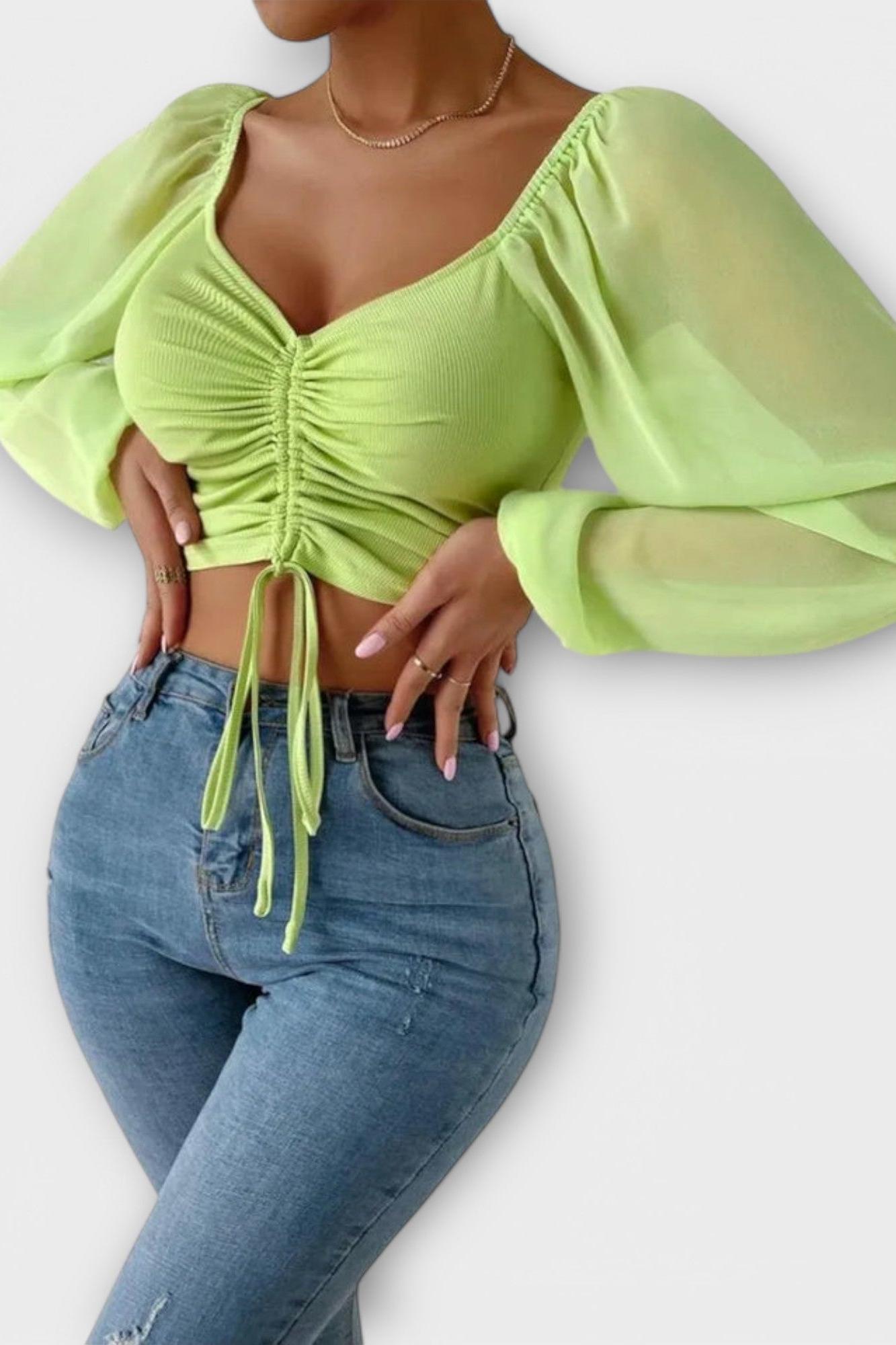 Camicia allround Donna | Arricciatura Regolabile & Maniche a Palloncino