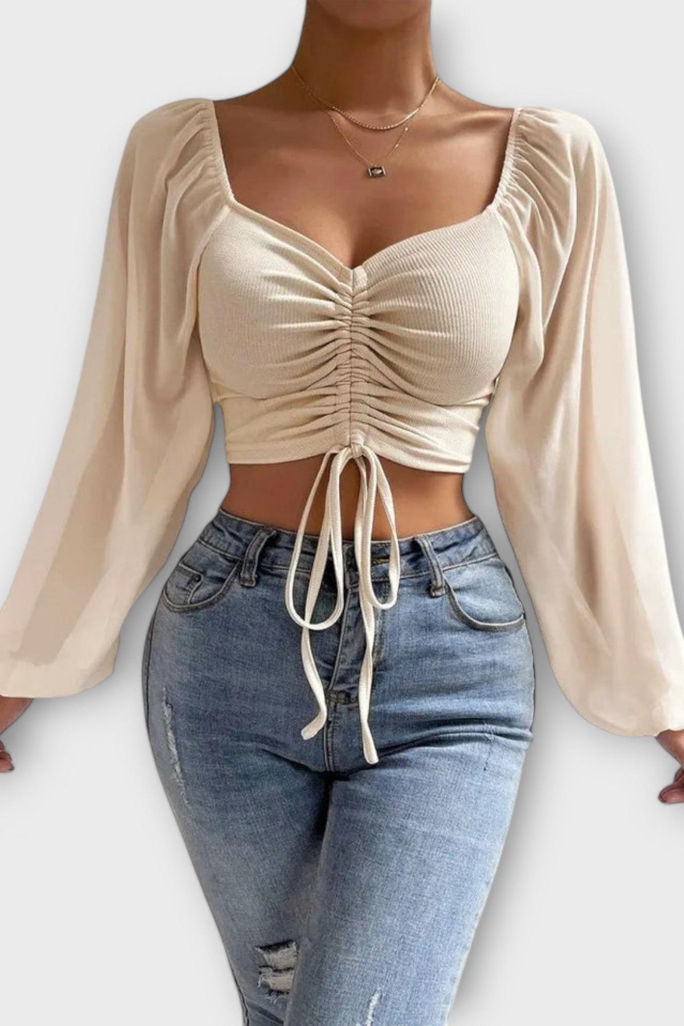 Camicia allround Donna | Arricciatura Regolabile & Maniche a Palloncino