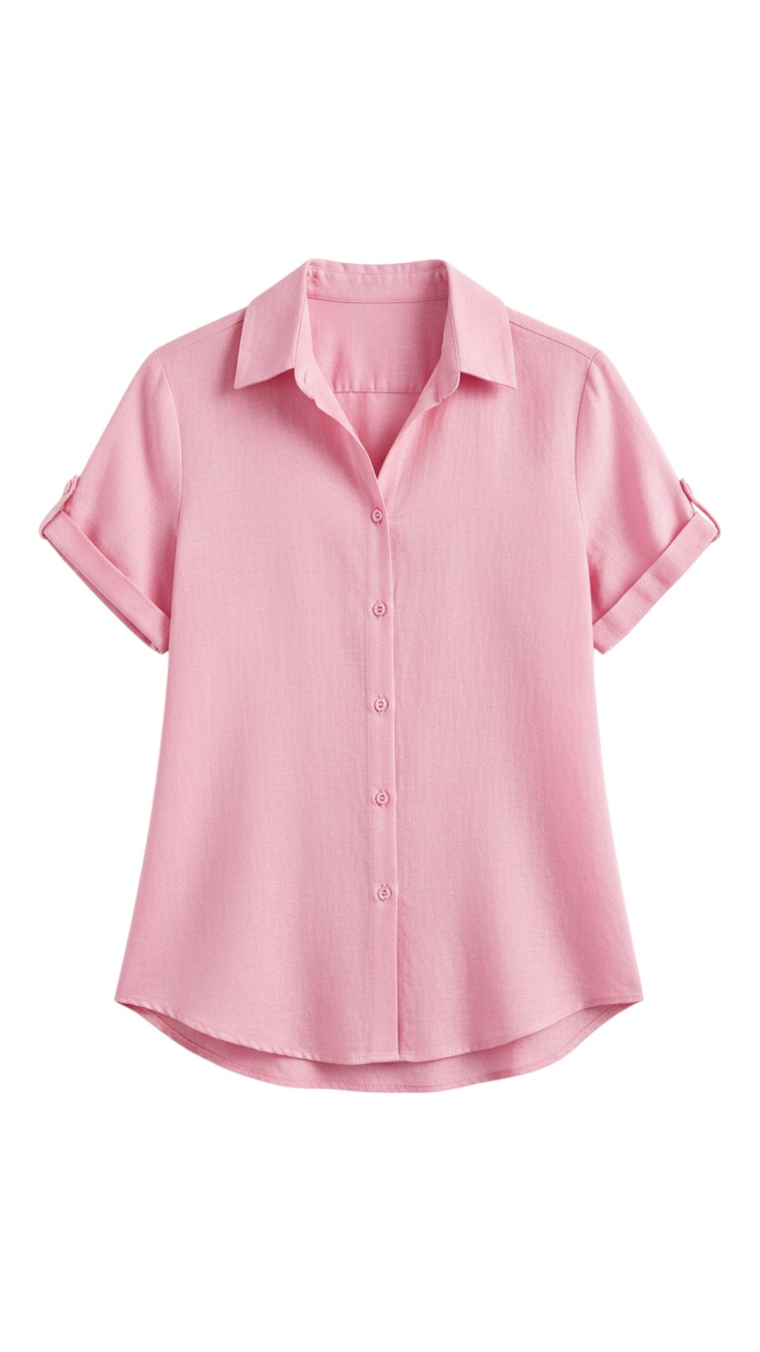 Camicia con Bottoni e Maniche Corte in Cotone e Lino | Ideale per la Stagione Estiva 5