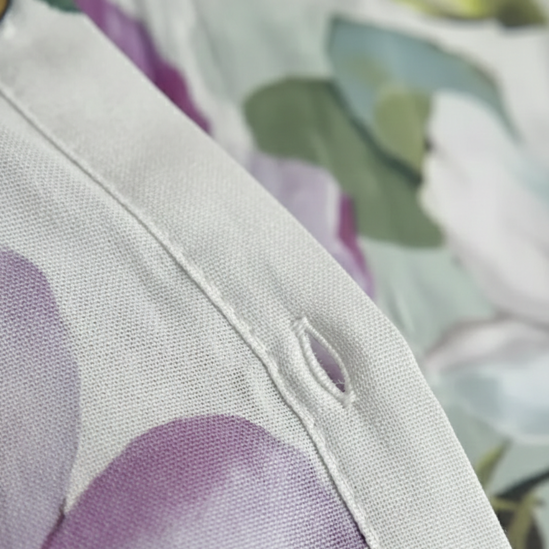 Camicia a Bottoni Stampa Floreale Oversize a Maniche Lunghe Donna 3