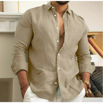 Camicia in Lino Traspirante Uomo | Fresca & Comfort per Tutto il Giorno