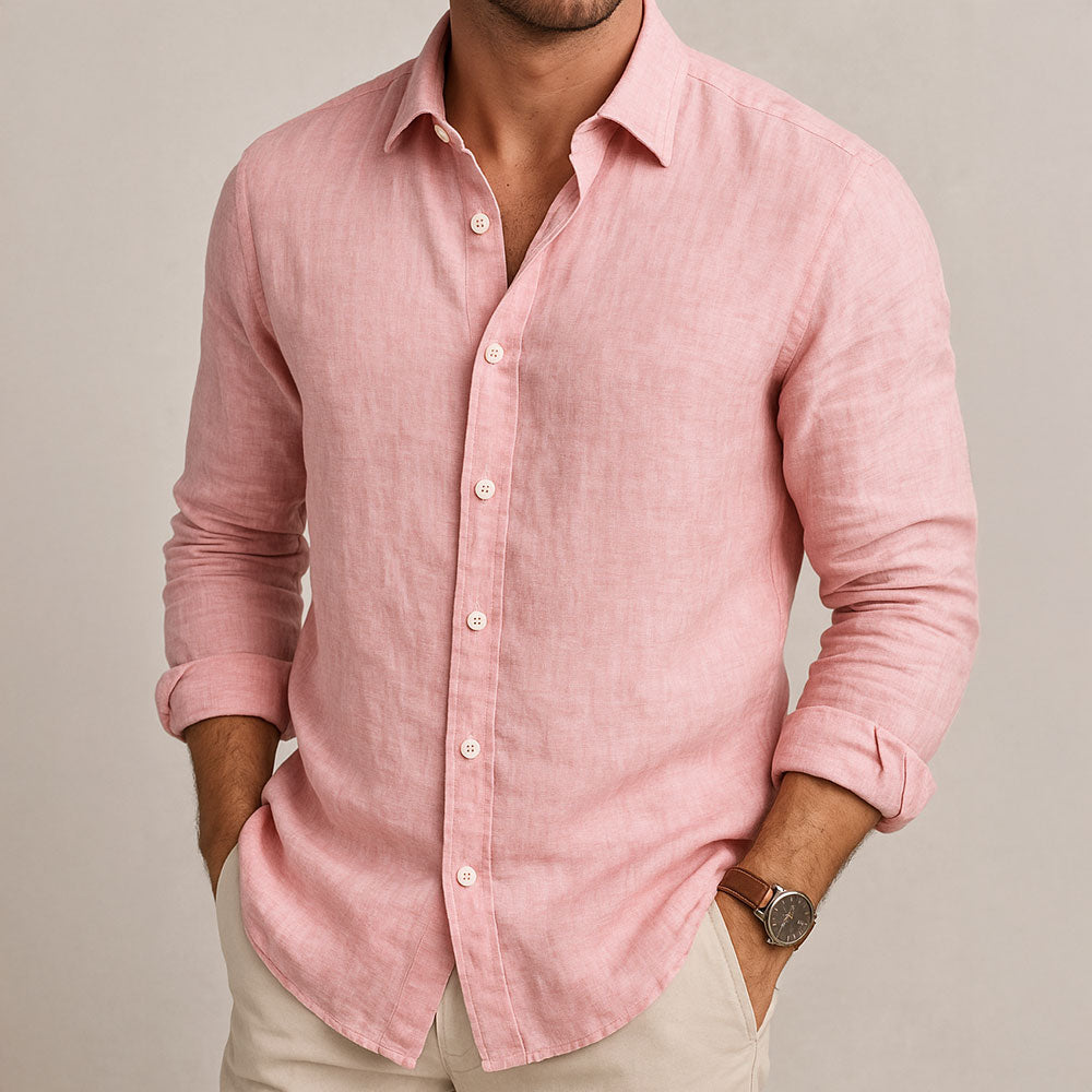 Camicia in Lino Traspirante Uomo | Freschezza Leggera & Stile Essenziale