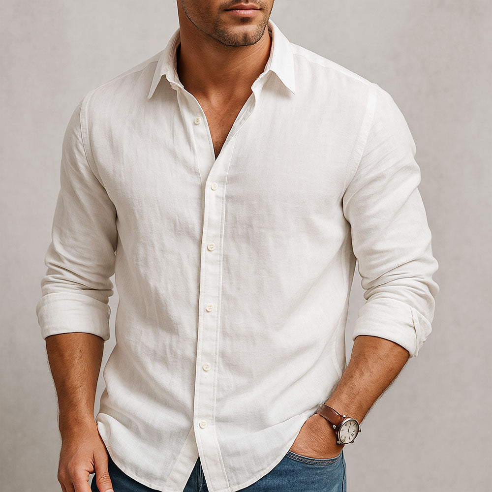 Camicia in Lino Traspirante Uomo | Freschezza Leggera & Stile Essenziale