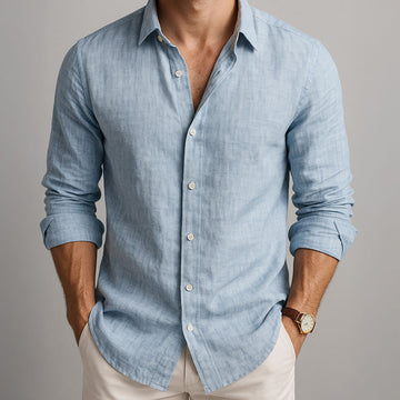 Camicia in Lino Traspirante Uomo | Freschezza Leggera & Stile Essenziale