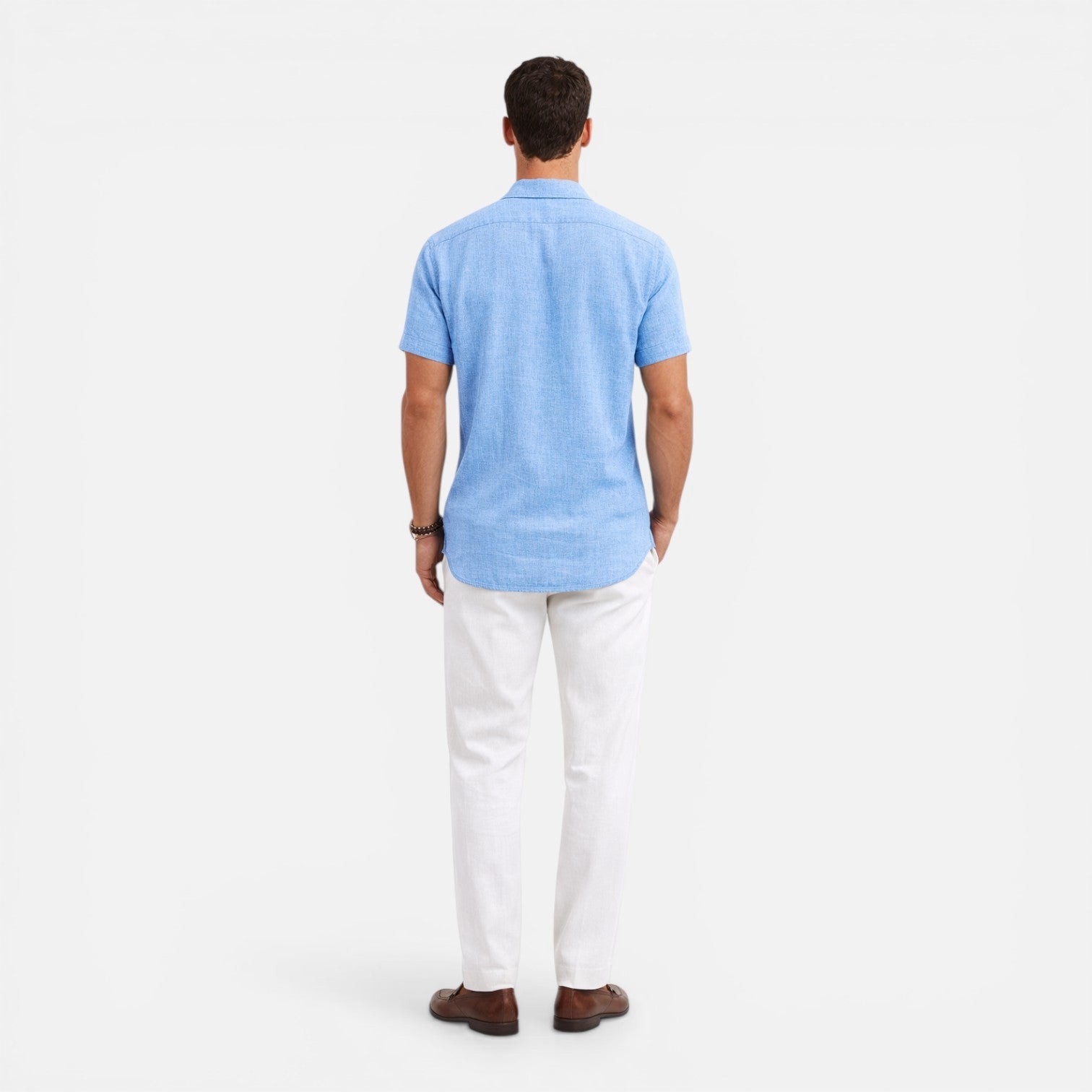 Camicia Uomo Manica Corta Estiva Leggera Traspirante Slim Fit 2