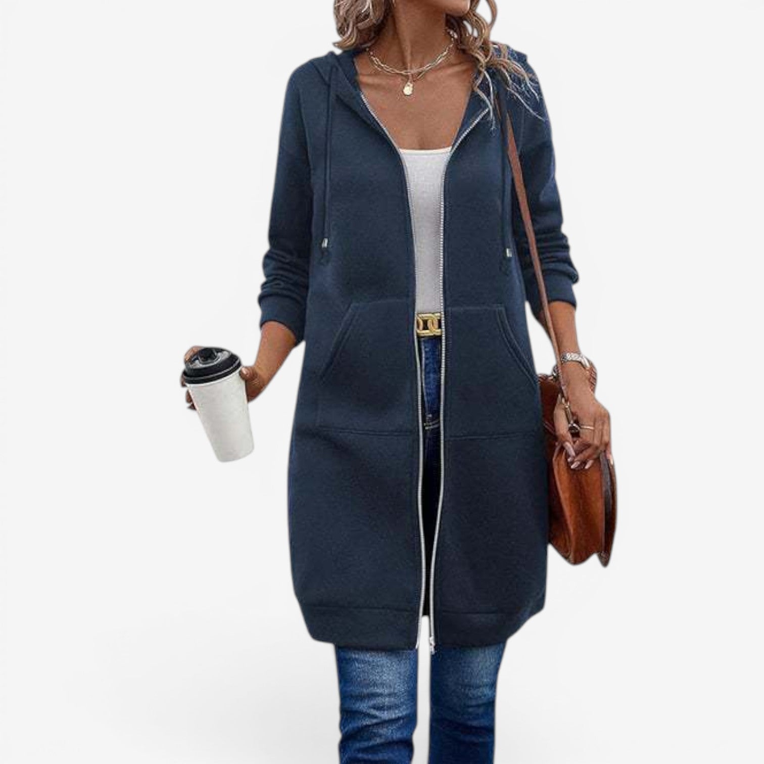 Carah™ Felpa lunga cardigan 6
