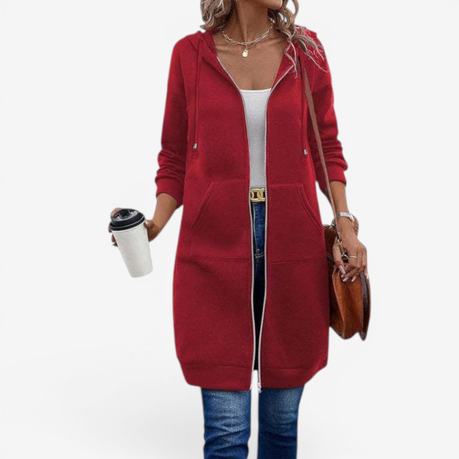 Carah™ Felpa lunga cardigan 7
