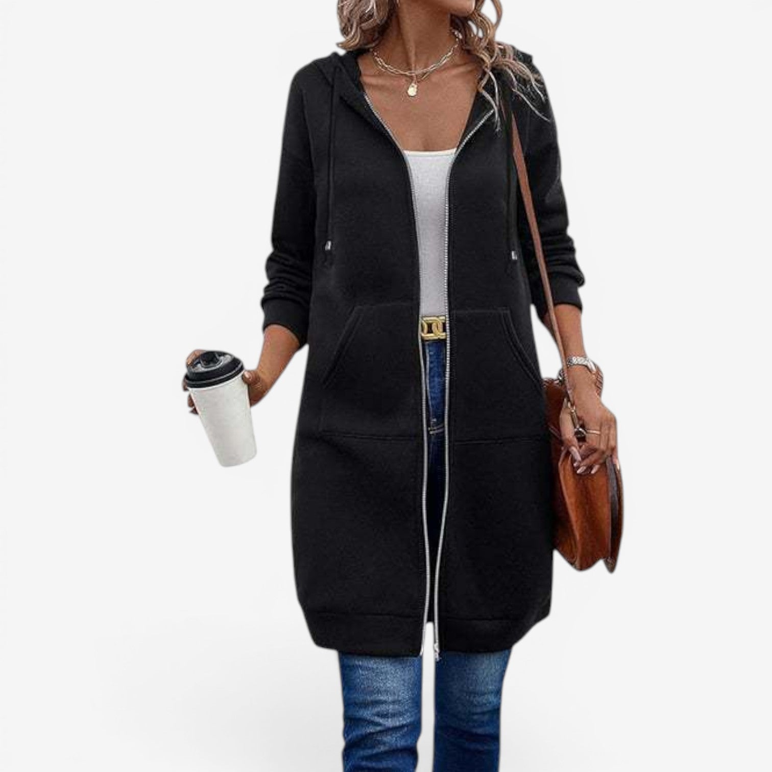 Carah™ Felpa lunga cardigan 8