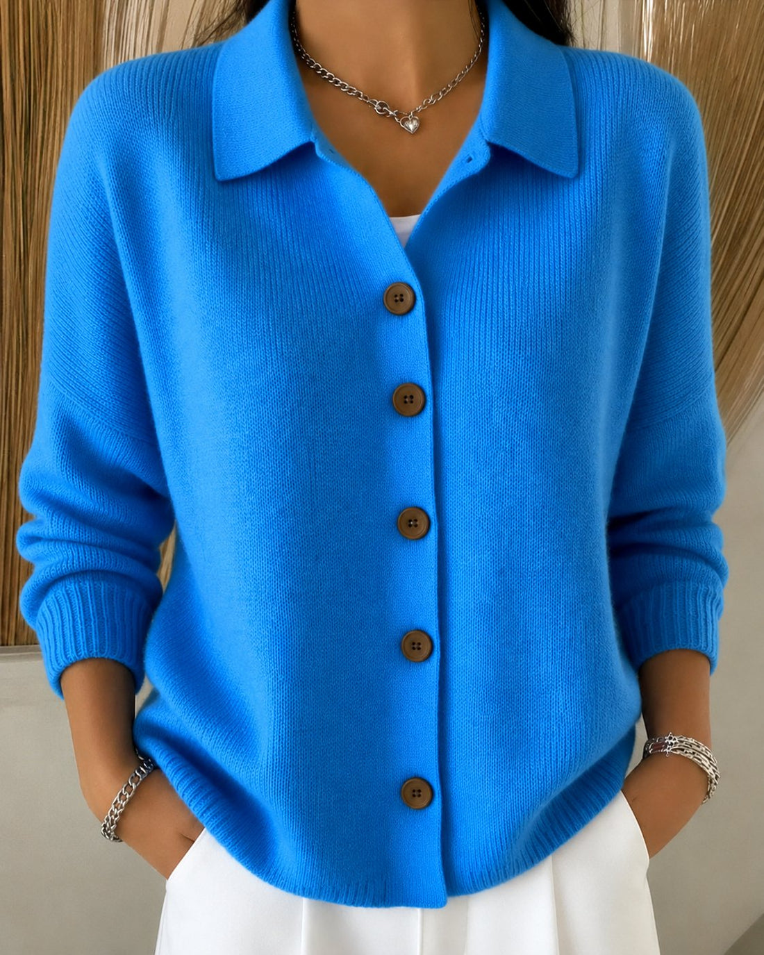 Cardigan Donna | Colletto a Camicia & Bottoni Frontali