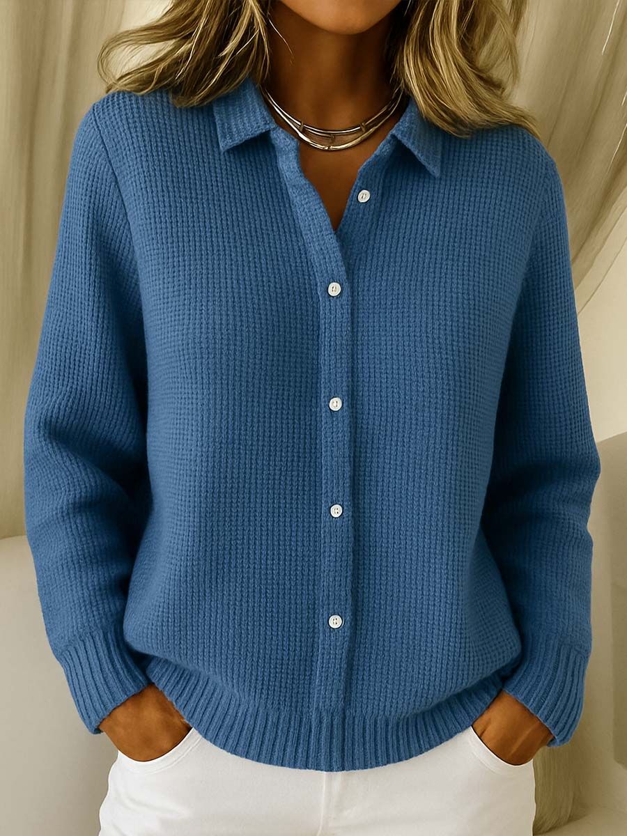 Cardigan Donna | Colletto a Camicia con Bottoni