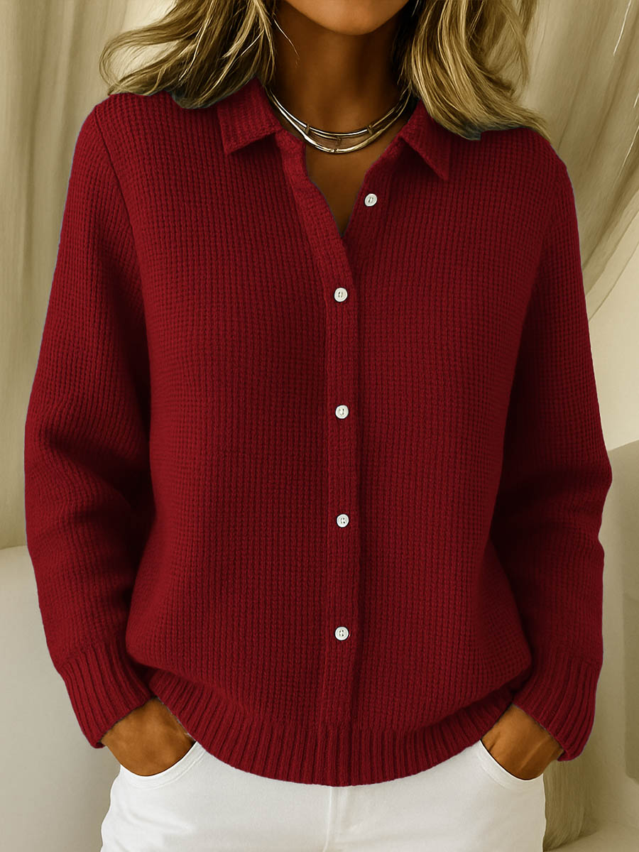 Cardigan Donna | Colletto a Camicia con Bottoni