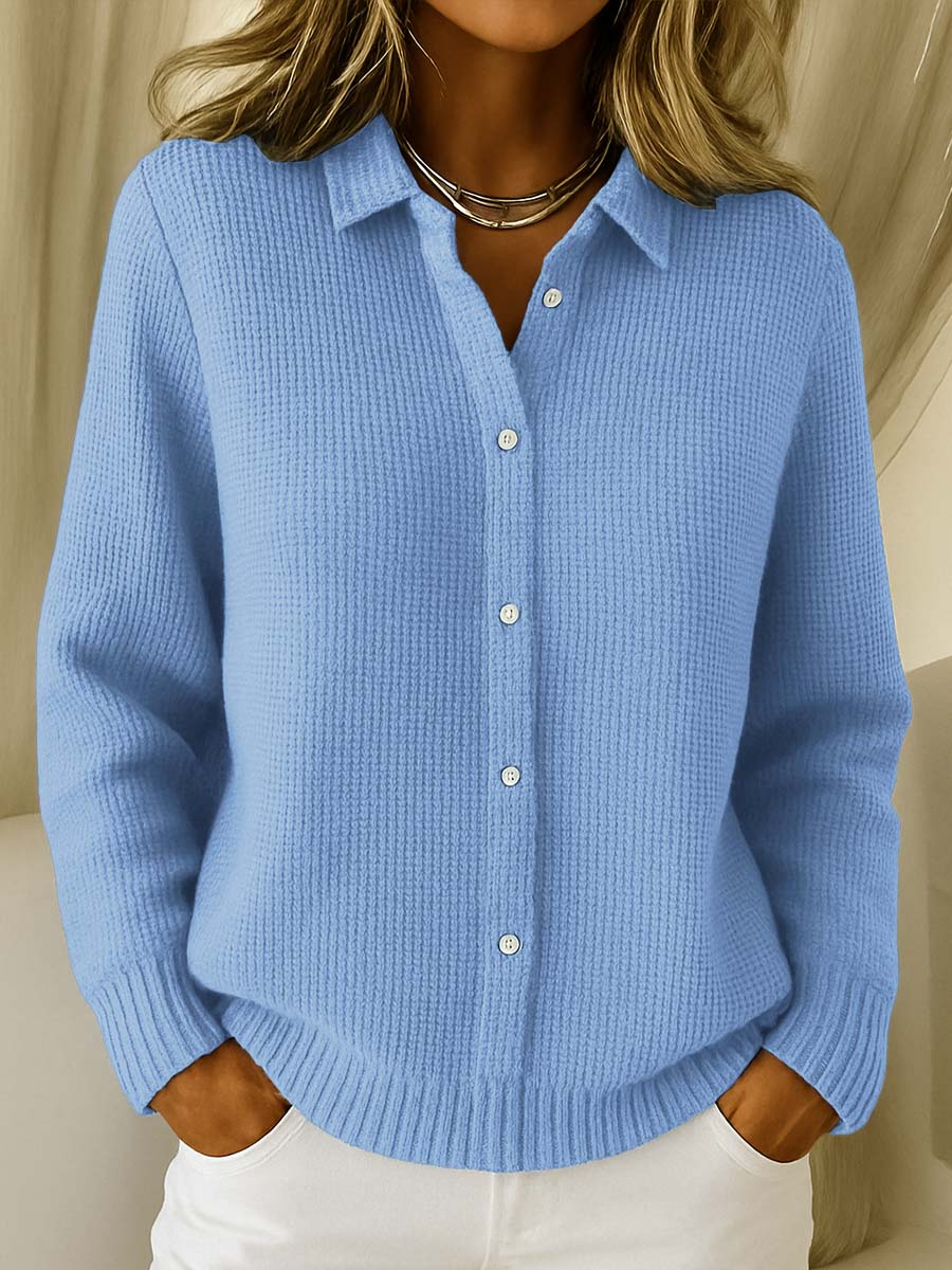 Cardigan Donna | Colletto a Camicia con Bottoni