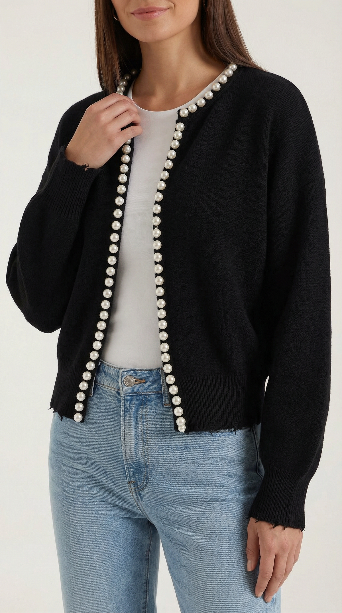 Cardigan Donna | Dettaglio Perle & Stile Chic