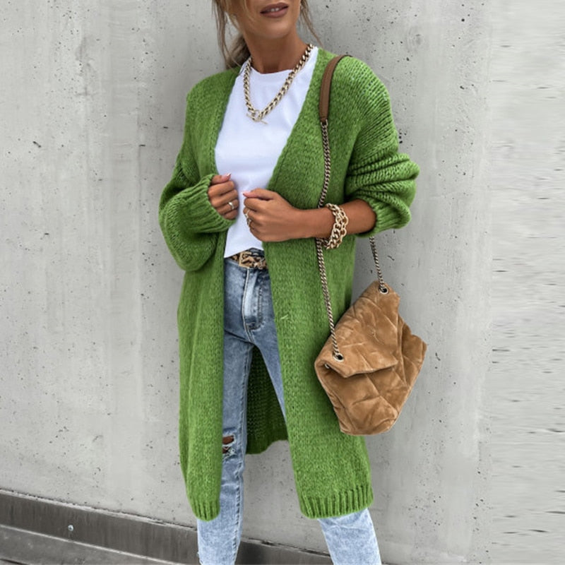 Cardigan Donna | Lungo Aperto in Maglia