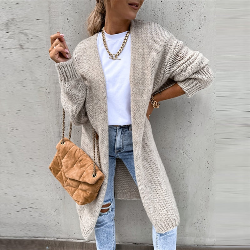 Cardigan Donna | Lungo Aperto in Maglia