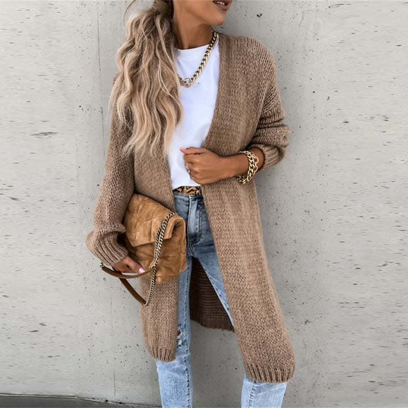 Cardigan Donna | Lungo Aperto in Maglia