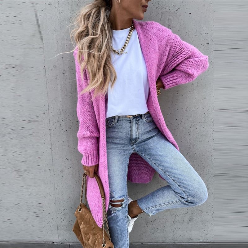 Cardigan Donna | Lungo Aperto in Maglia