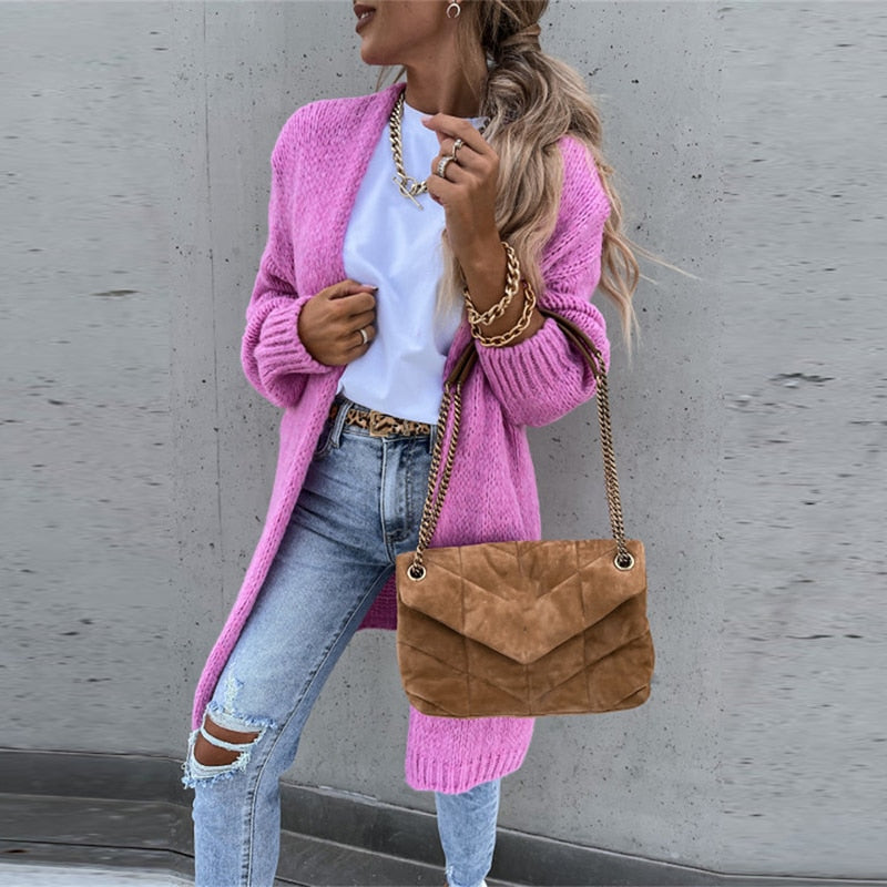 Cardigan Donna | Lungo Aperto in Maglia