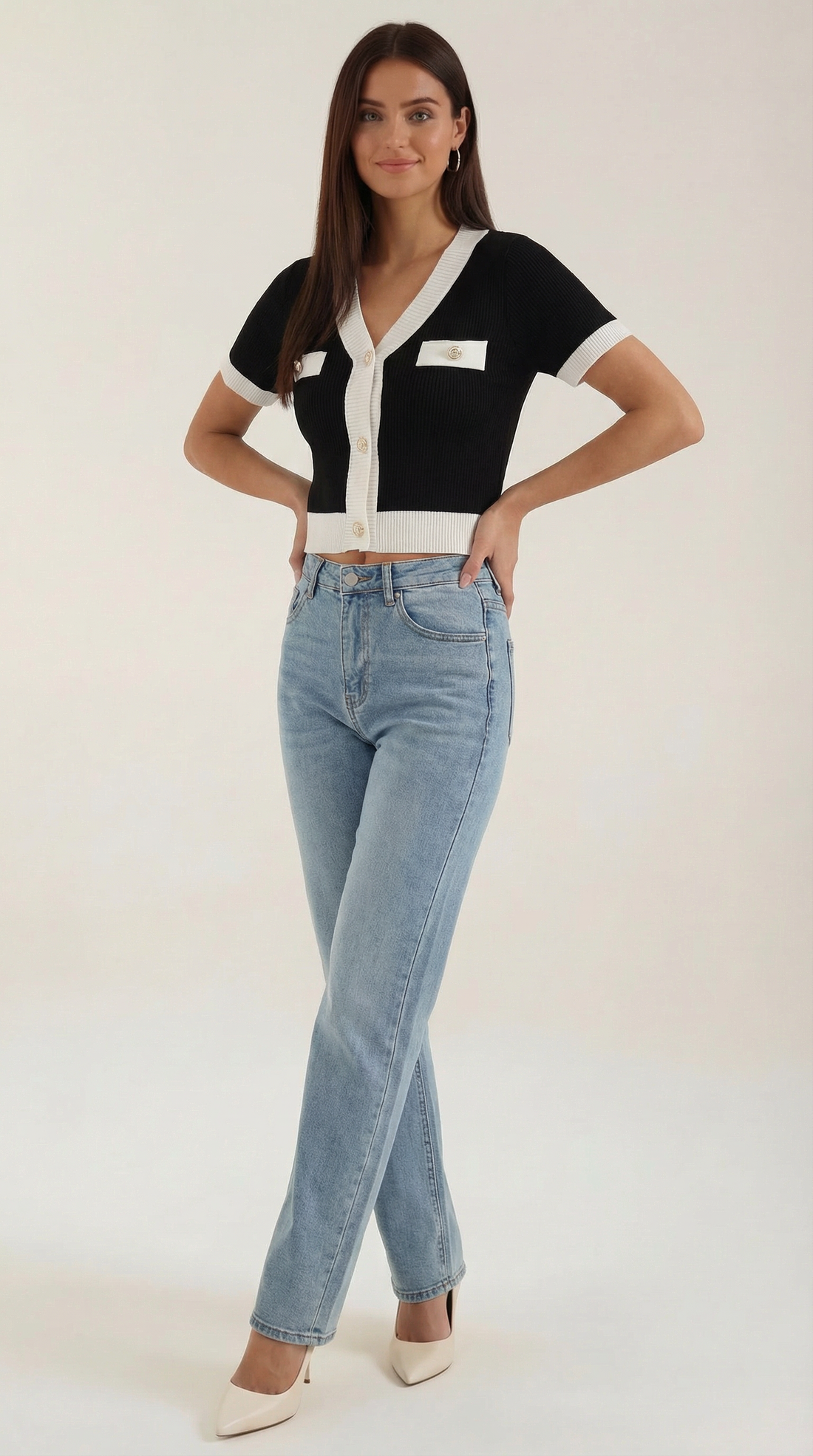 Cardigan Donna | Maniche Corte & Chiusura Bottonata