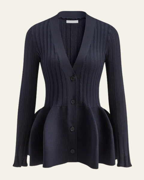 Cardigan Donna | Peplo Elegante e Silhouette Femminile