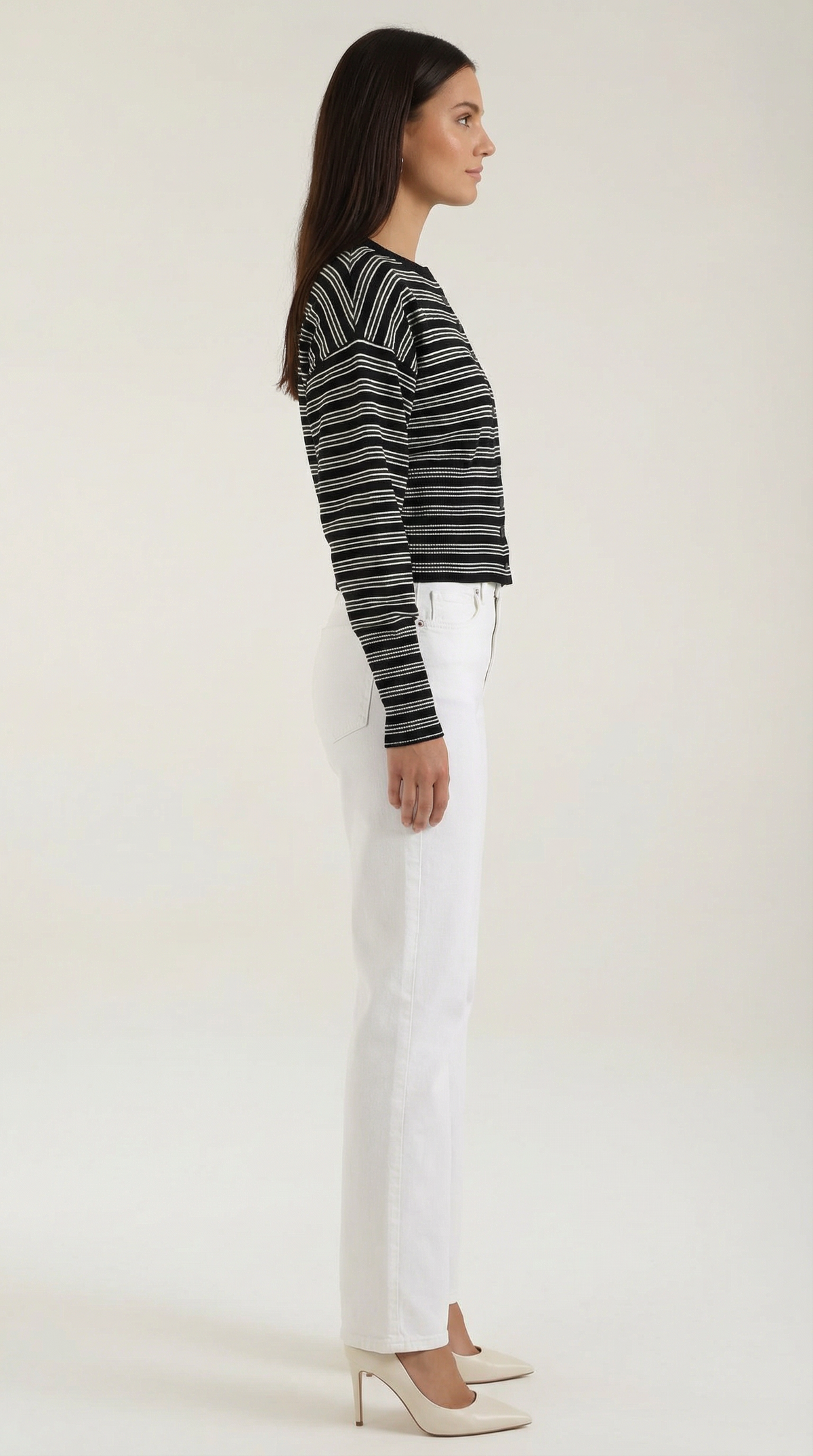 Cardigan Donna | Righe & Chiusura a Bottoni
