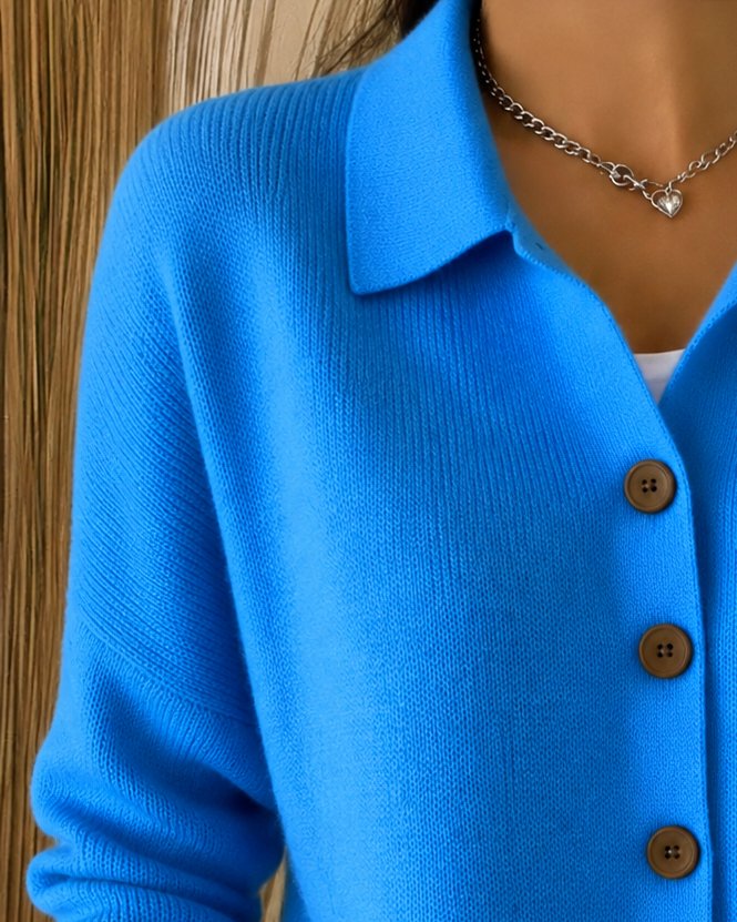 Cardigan donna | Colletto a Polo & Bottoni Frontali