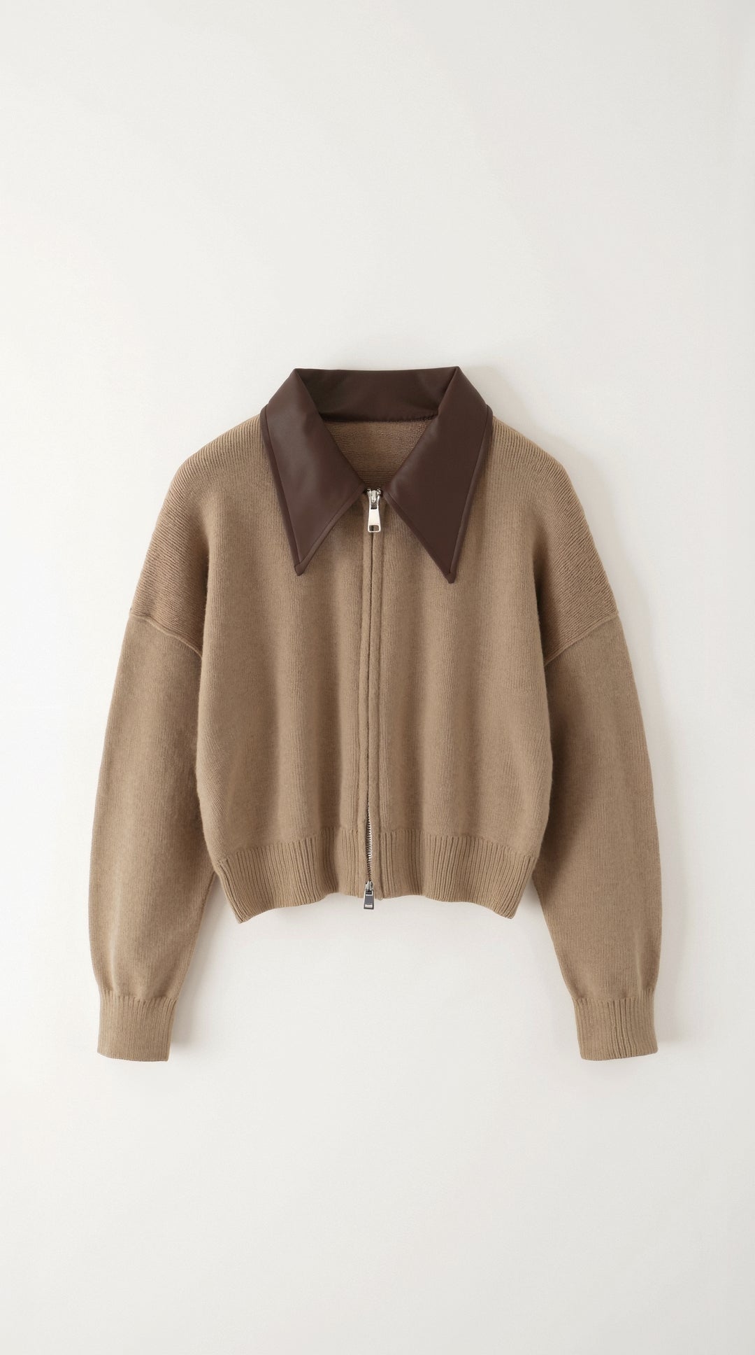 Cardigan Corto Donna con Colletto a Contrasto Preppy 4