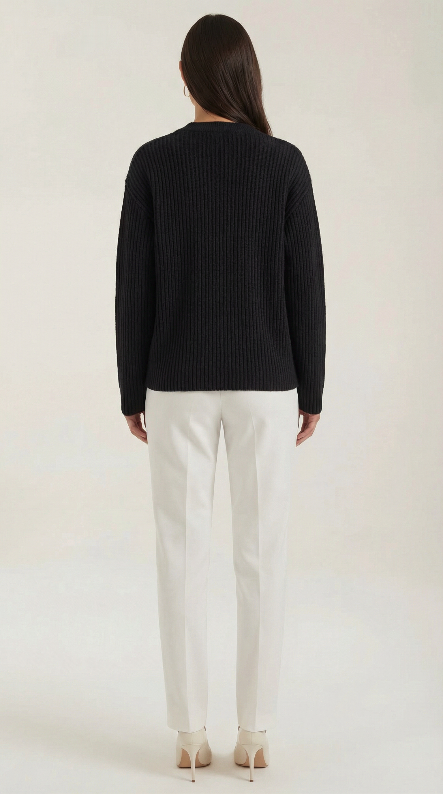 Cardigan Donna Oversize in Maglia a Coste Avvolgente Comodo 2