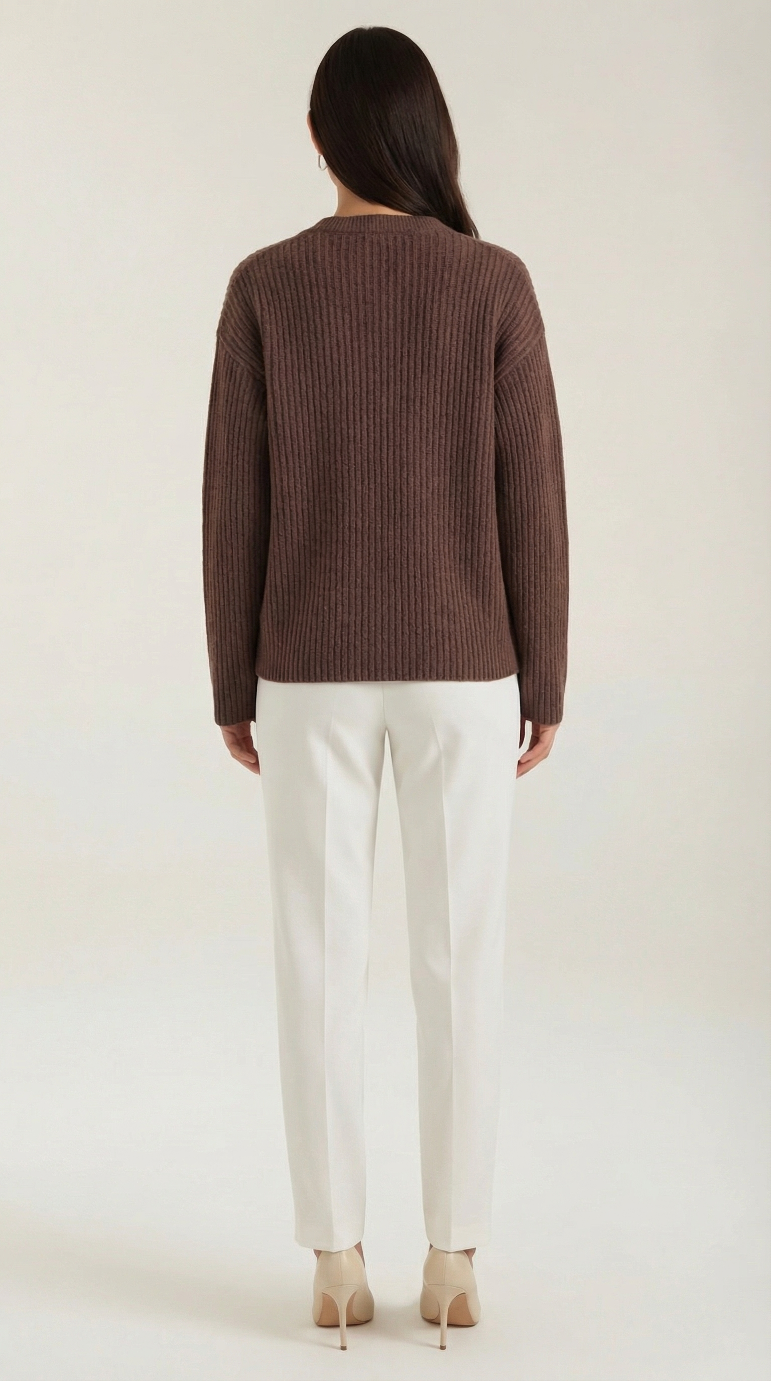 Cardigan Donna Oversize in Maglia a Coste Avvolgente Comodo 7