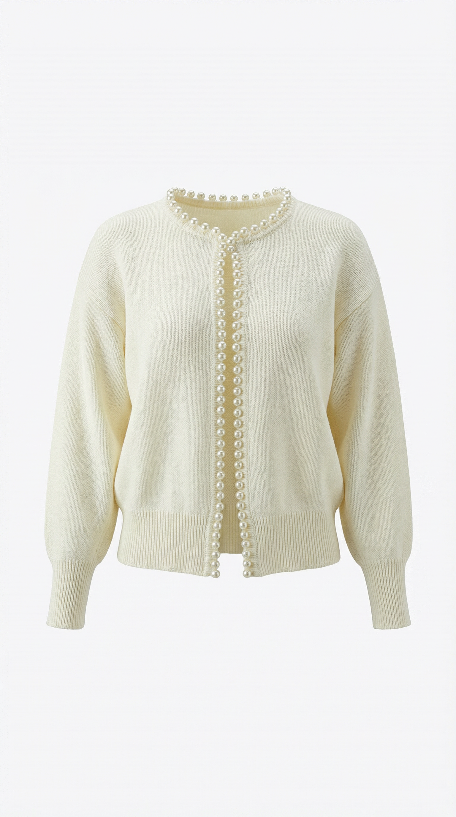 Cardigan Donna con Perle in Maglia Morbida Glamour 4