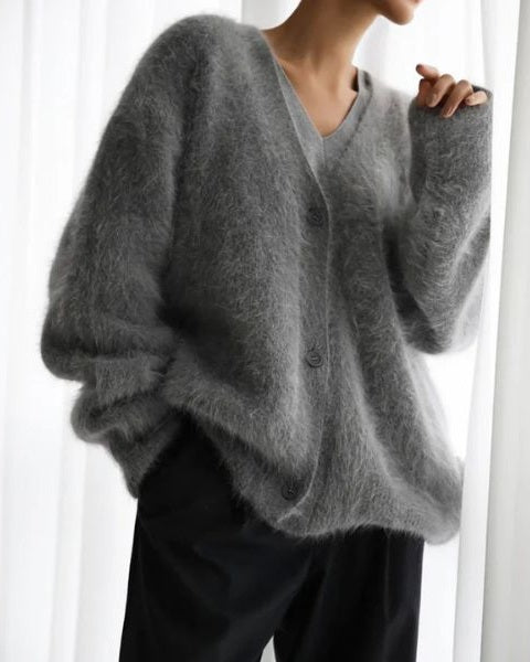 Cardigan Donna in Cashmere Lavorato a Maglia Morbido Caldo 3