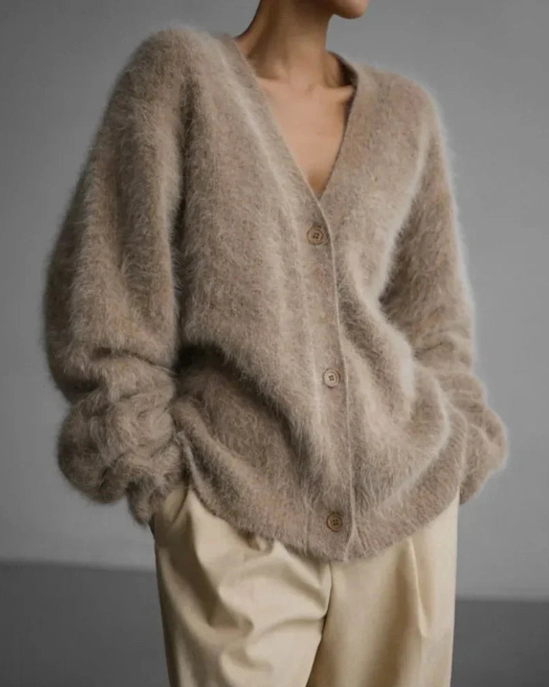 Cardigan Donna in Cashmere Lavorato a Maglia Morbido Caldo 6