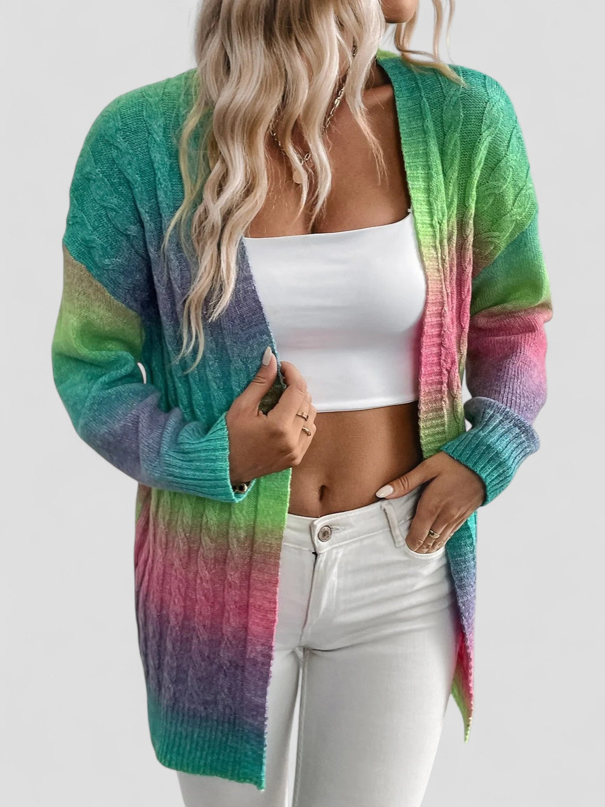 Cardigan Gradient Plush Elegancia 0