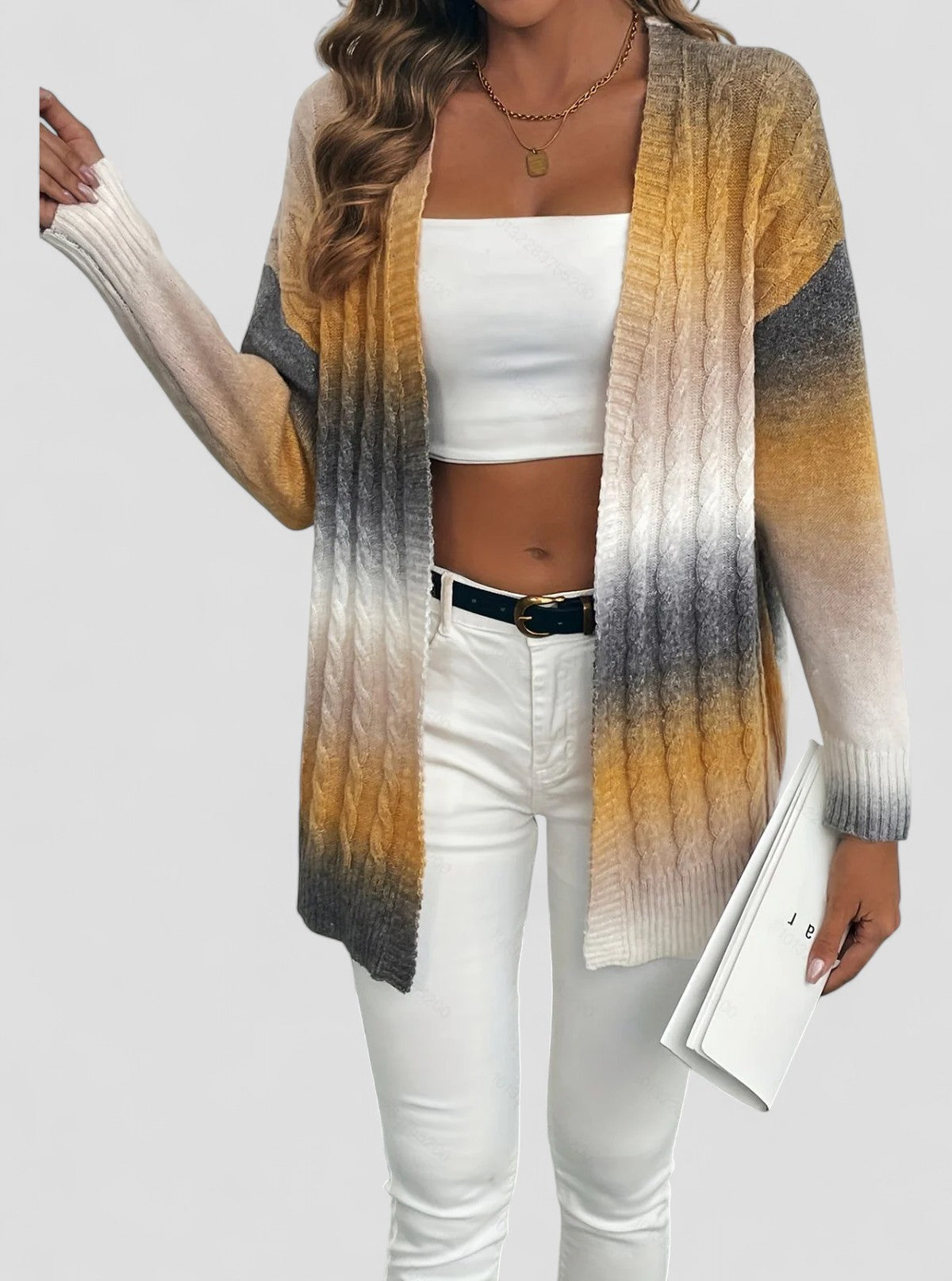 Cardigan Gradient Plush Elegancia 1