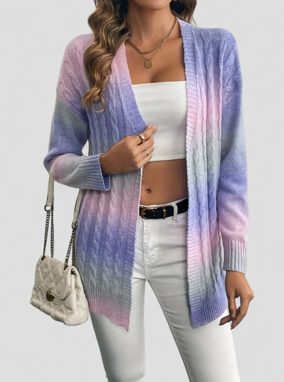 Cardigan Gradient Plush Elegancia 3