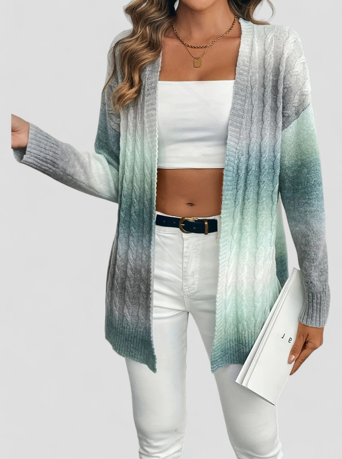 Cardigan Gradient Plush Elegancia 4