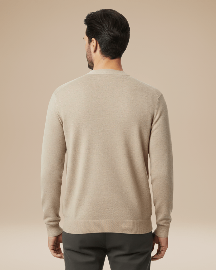 Cardigan Uomo Misto Cashmere Scollo a V Bottoni Elegante 6