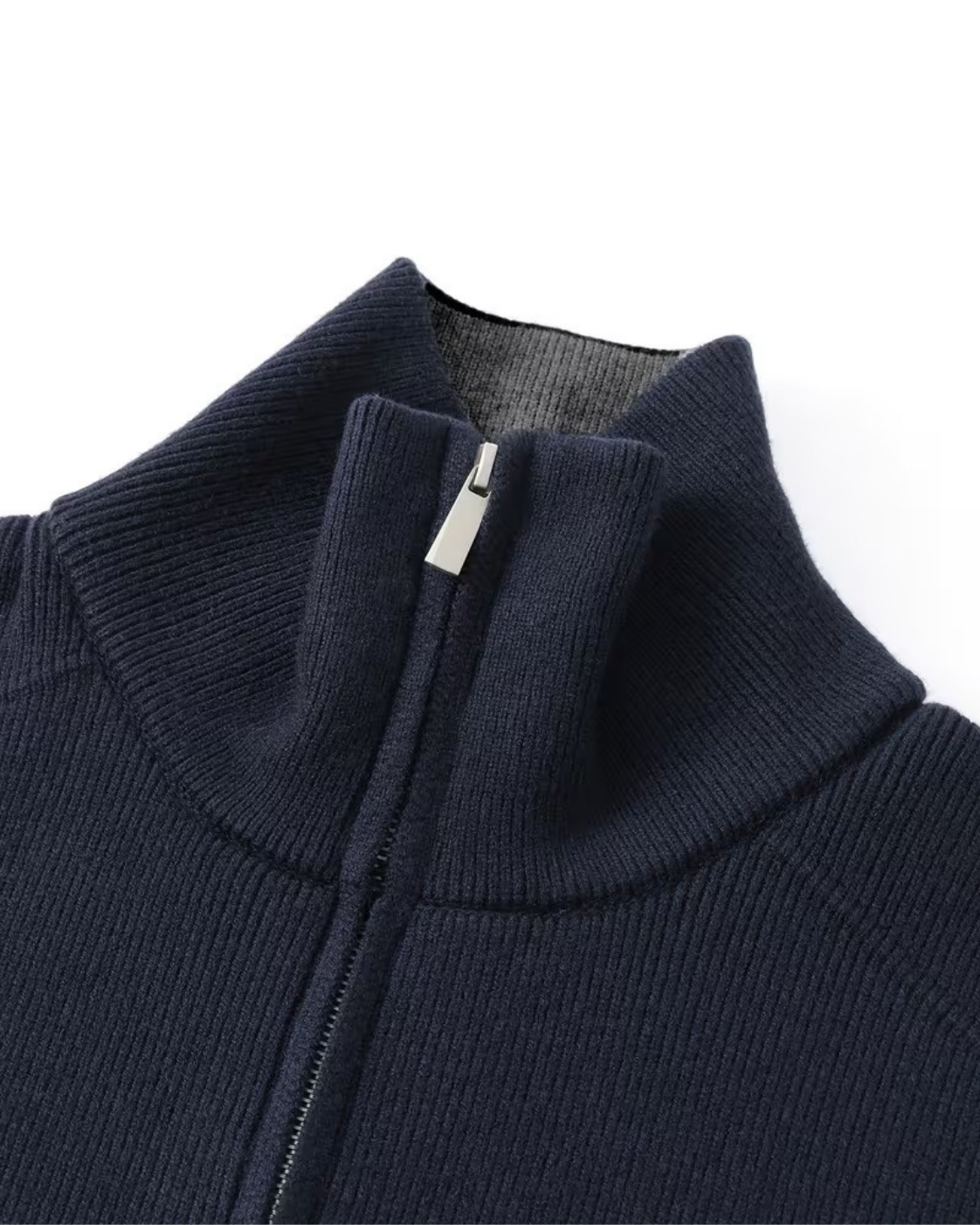Cardigan Uomo in Maglia Full Zip Collo Alto 5