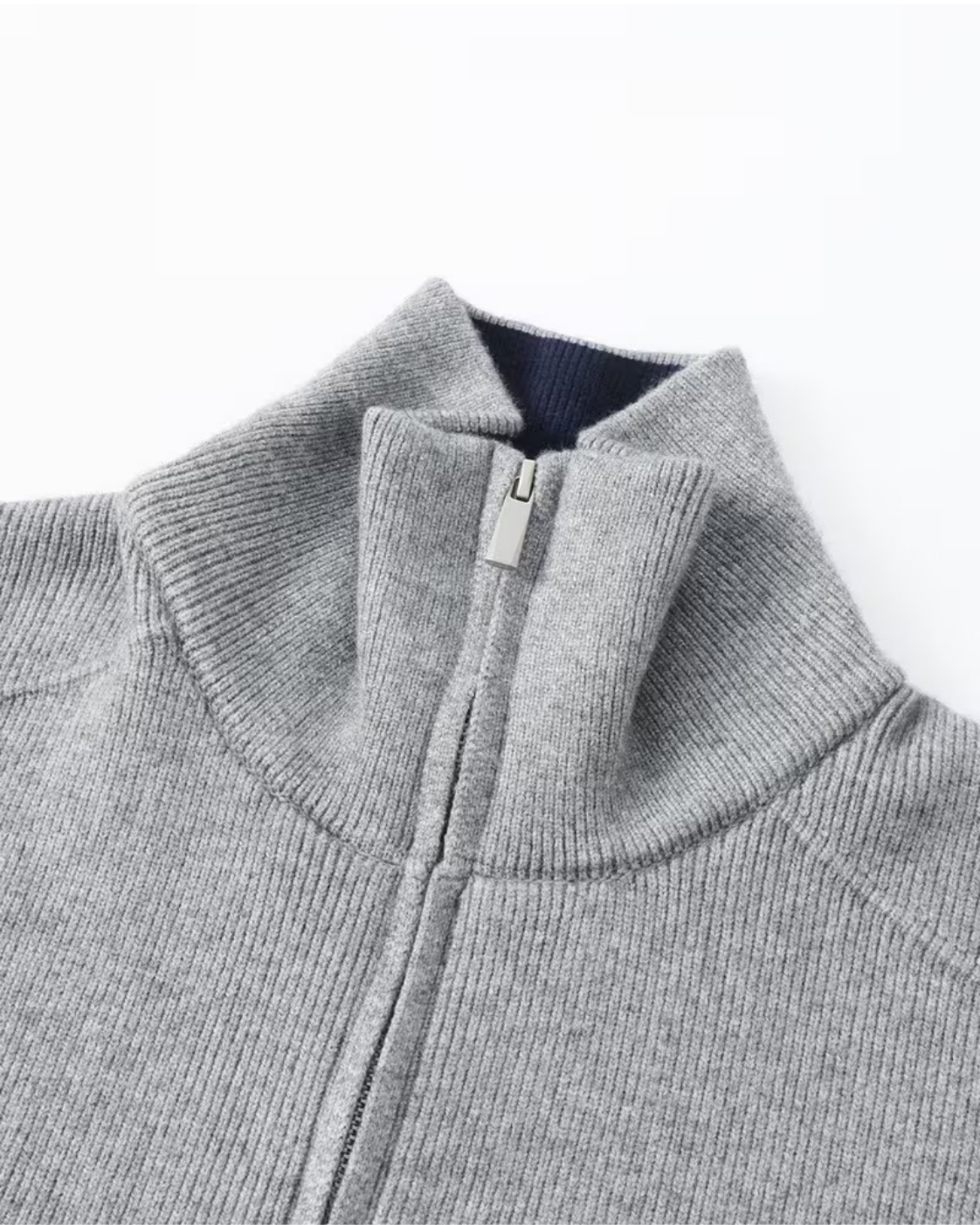 Cardigan Uomo in Maglia Full Zip Collo Alto 7