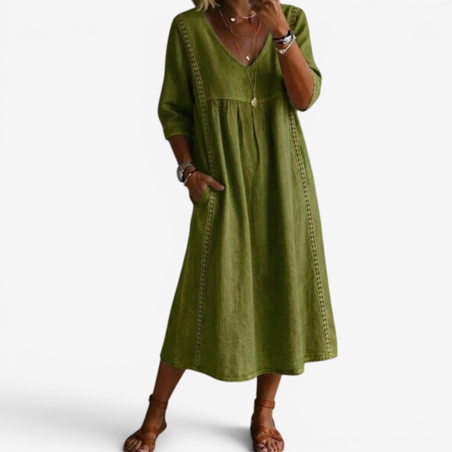 Carolline™ Vestito estivo con ricami 2