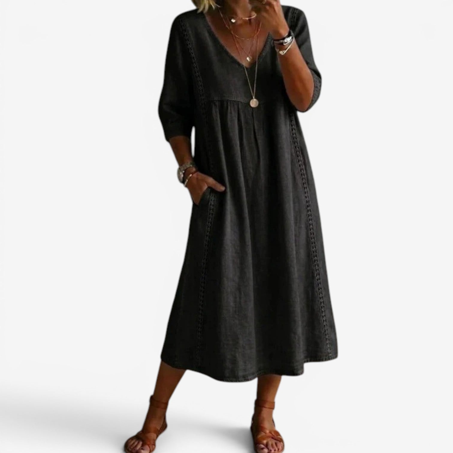 Carolline™ Vestito estivo con ricami 4