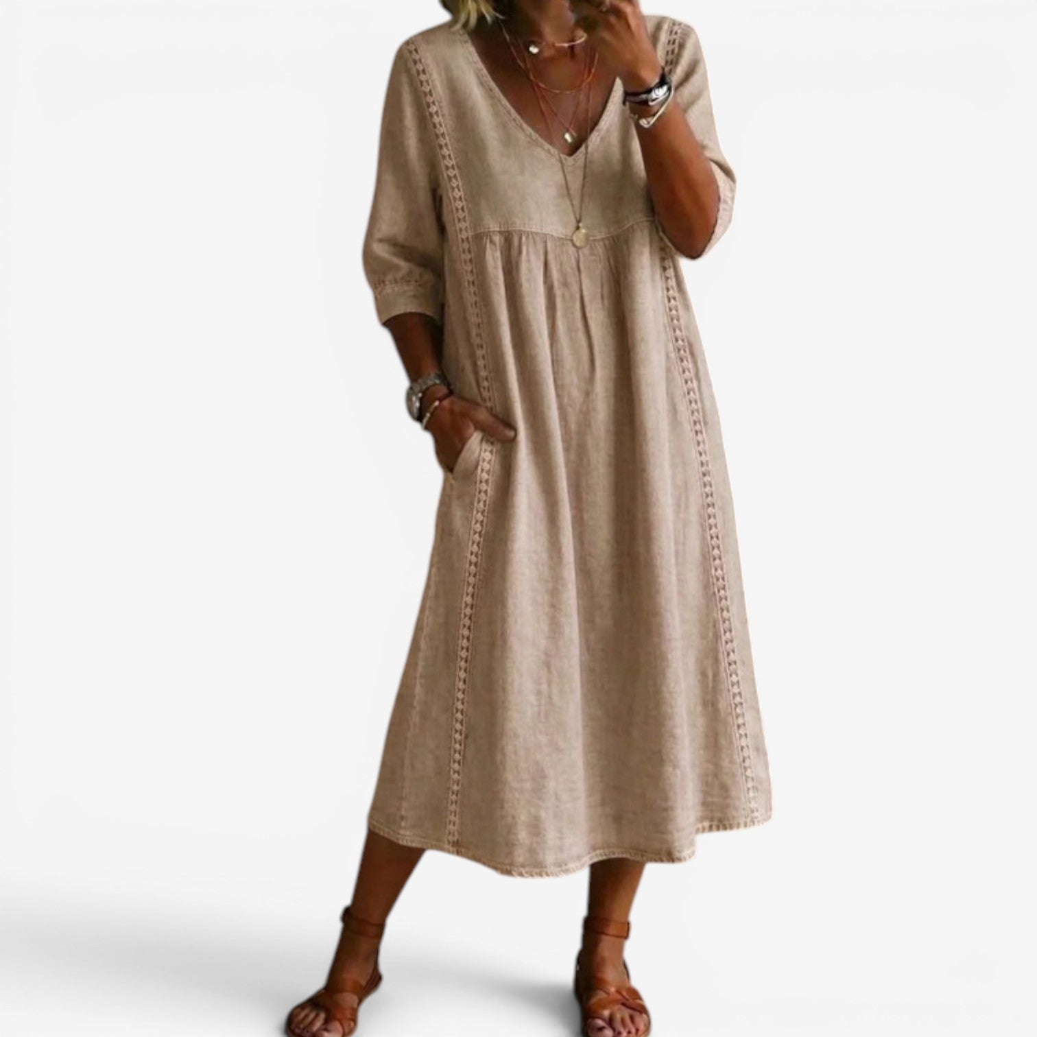 Carolline™ Vestito estivo con ricami 6