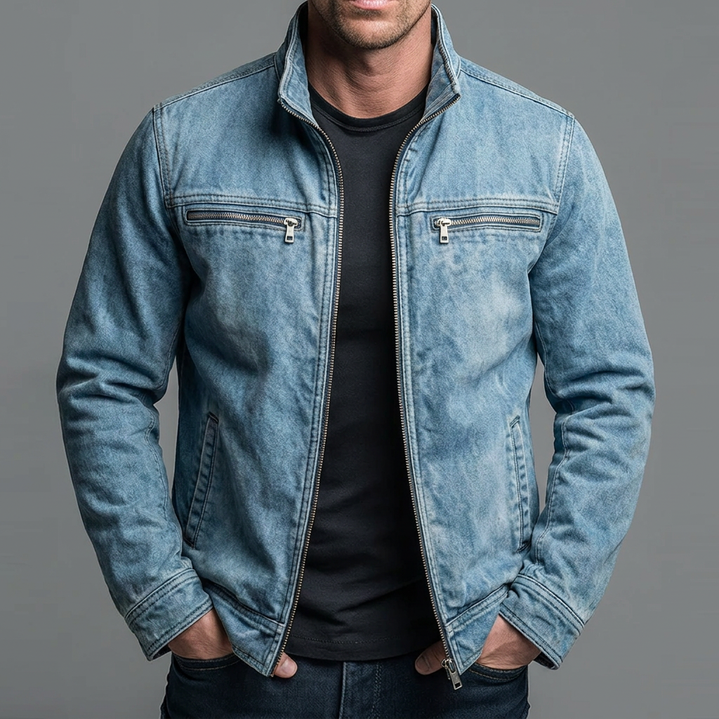 Cazel | Giacca vintage in cotone con chiusura a zip 6