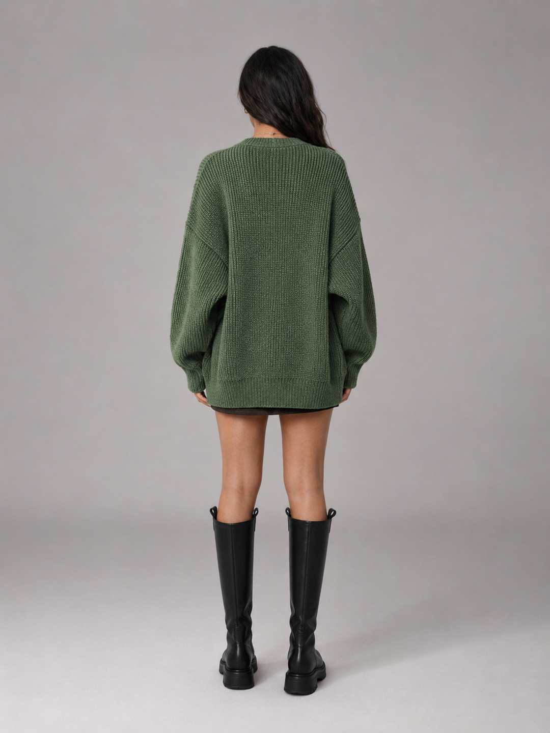Chunky Knit Oversized V-Neck Cardigan