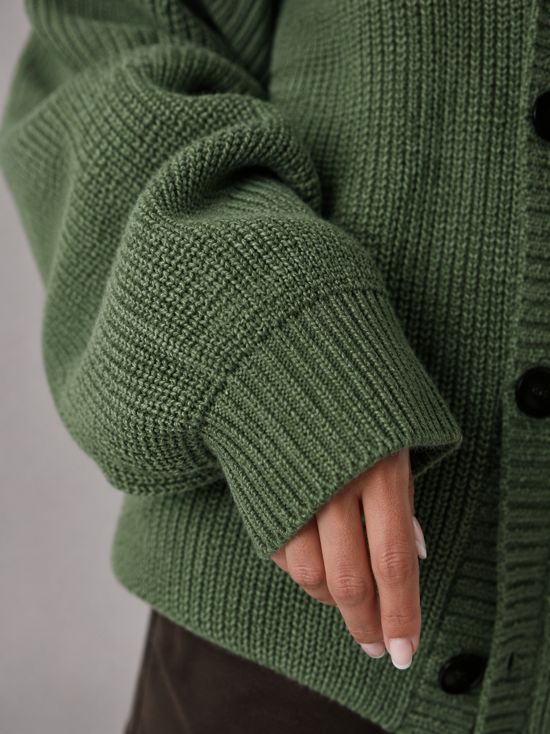 Chunky Knit Oversized V-Neck Cardigan