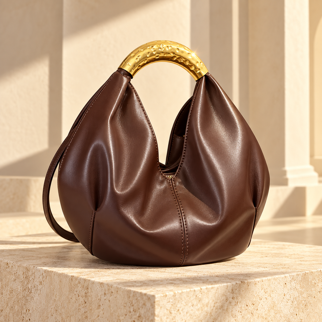 Women's Hobo Bag Slouchy Shoulder Handbag Hammered Handle 1