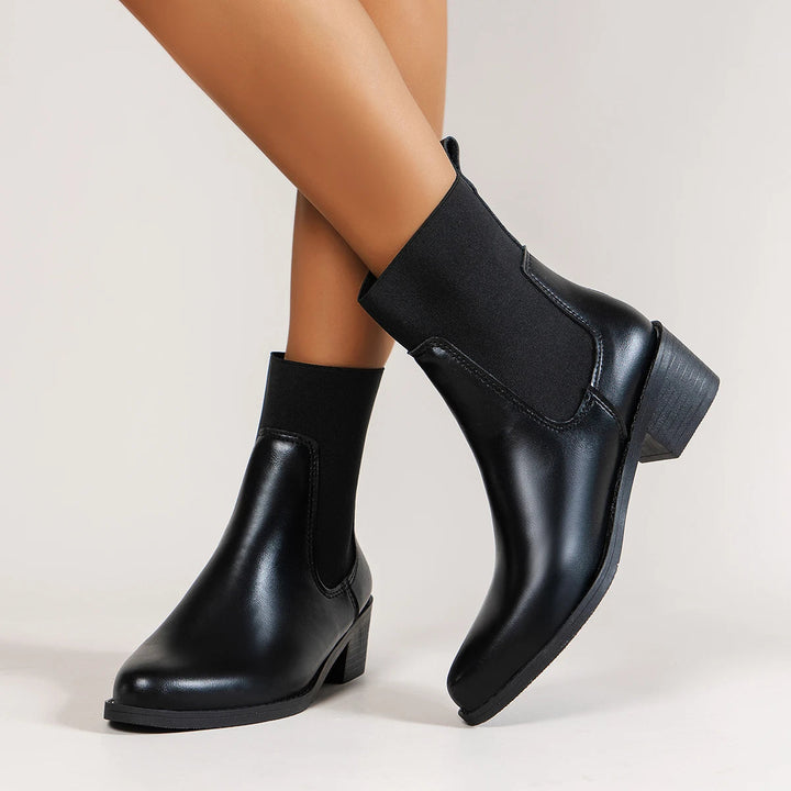Chunky Heel Chelsea Boots for Women – Stylish &amp; Comfortable