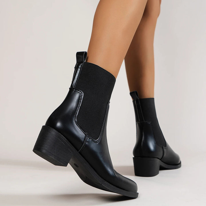 Chunky Heel Chelsea Boots for Women – Stylish &amp; Comfortable
