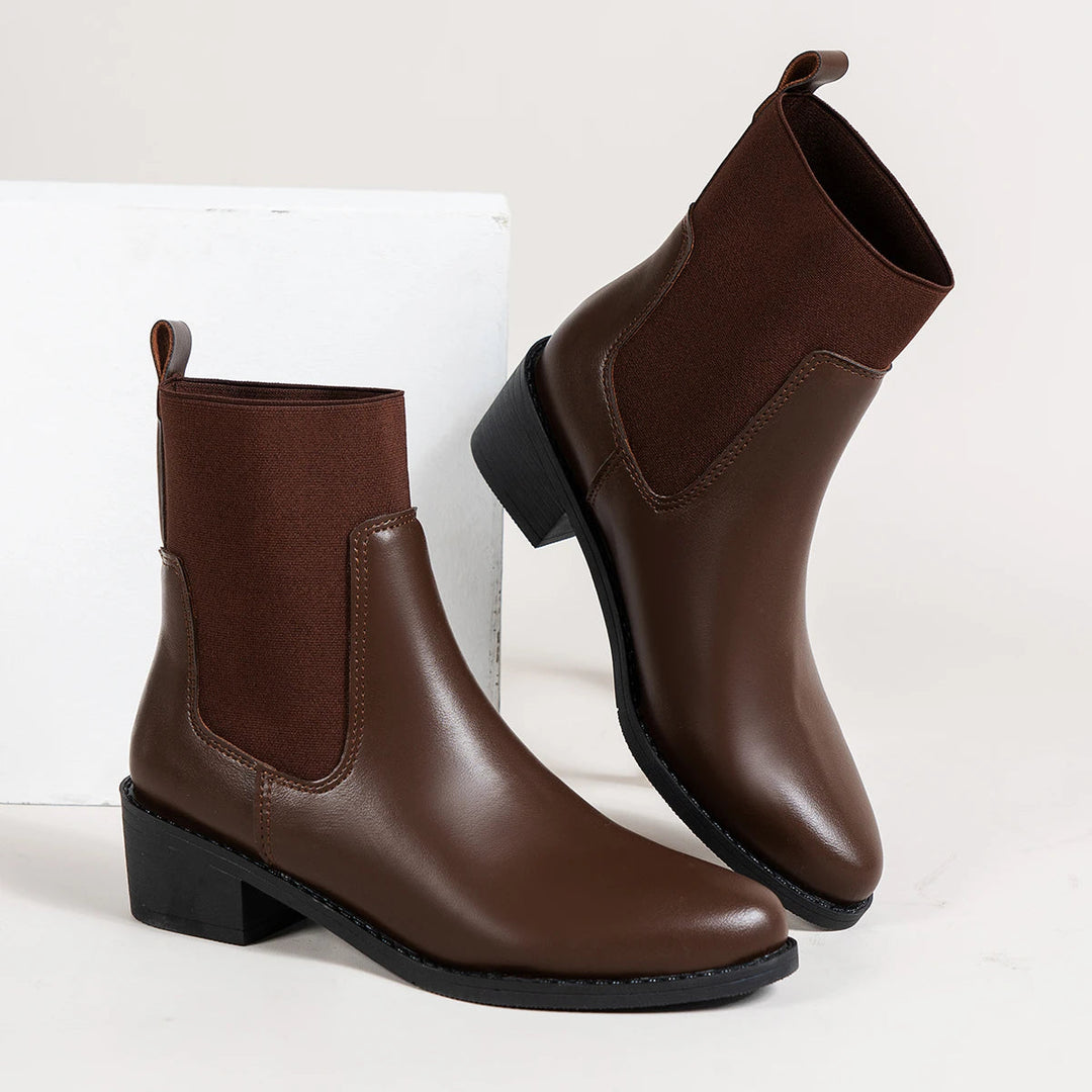 Chunky Heel Chelsea Boots for Women – Stylish &amp; Comfortable