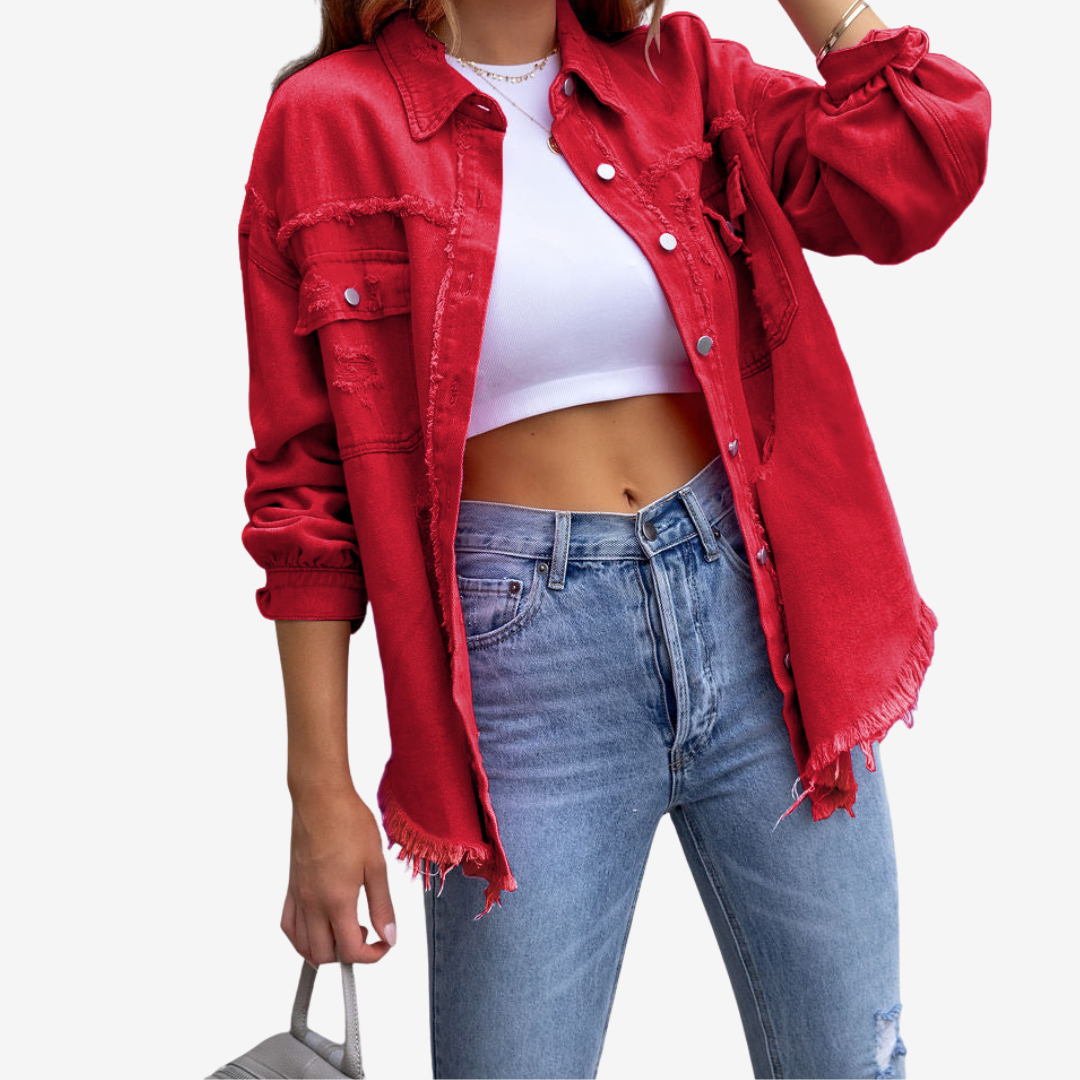 Clarina™ Giacca di jeans oversize 0